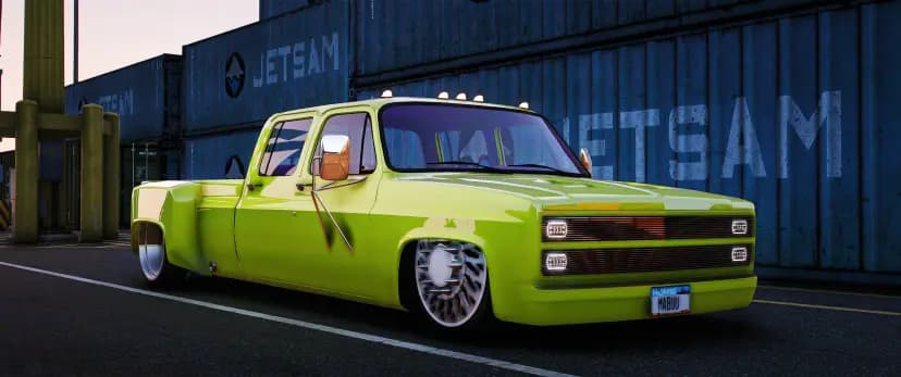 Bagged Chevrolet K30 single cab Dually on JTX Forged wheels (BULLETPROOF)